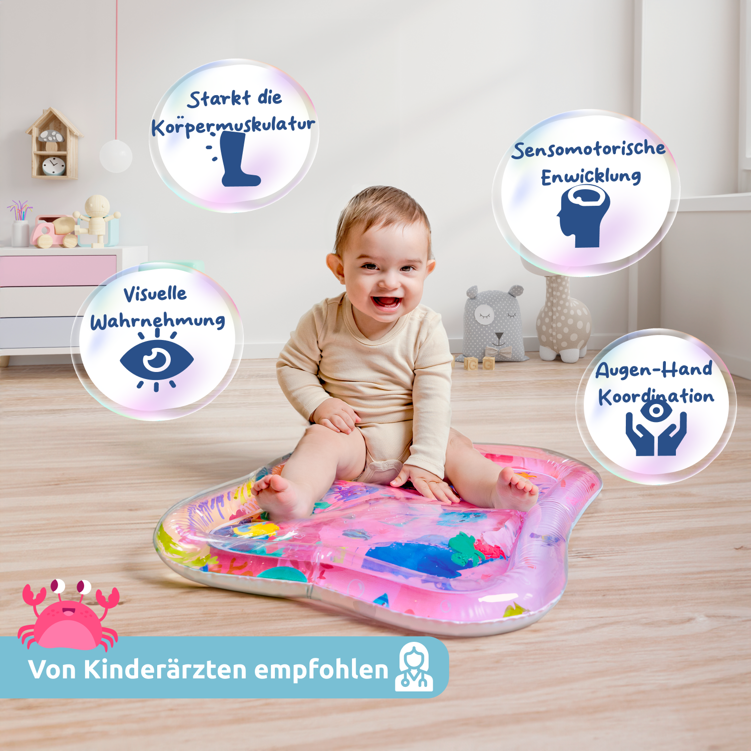 Baby Wassermatte Bauchlage