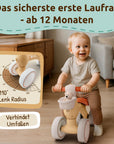 Mallie Laufrad ab 1 Jahr, Detailansicht mit Korb und Klingel