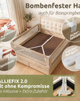 Bombenfester Halt dank MALLIEFIX am Mallie Bettgitter