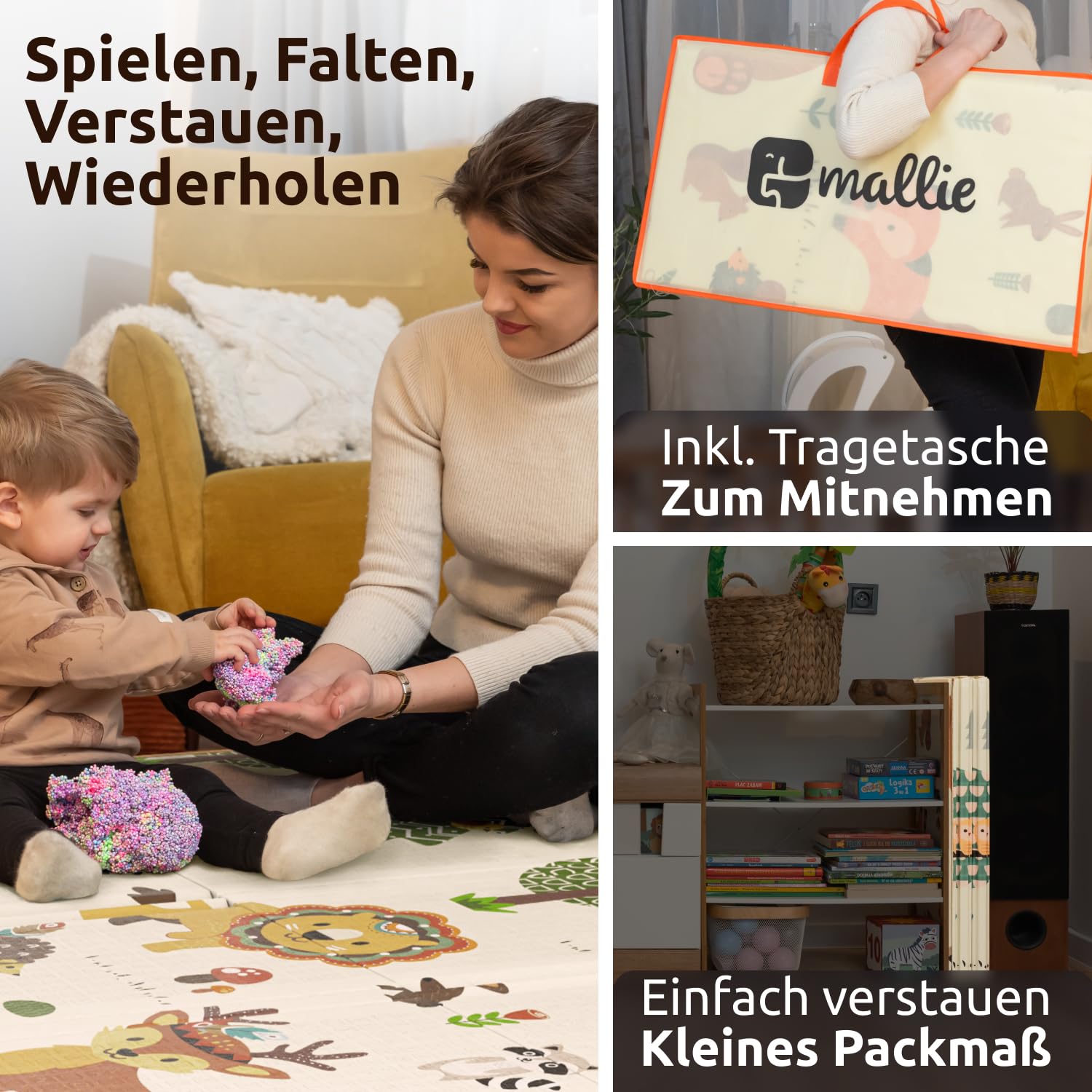 Mallie Faltbare Krabbelmatte Sonnengarten180, Amazon-Bild 4 _