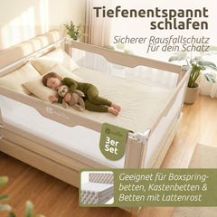 Mallie Bettgitter 3er-Set, tiefenentspannt schlafen, sicherer Rausfallschutz für Boxspring-, Kasten- und Lattenrost-Betten