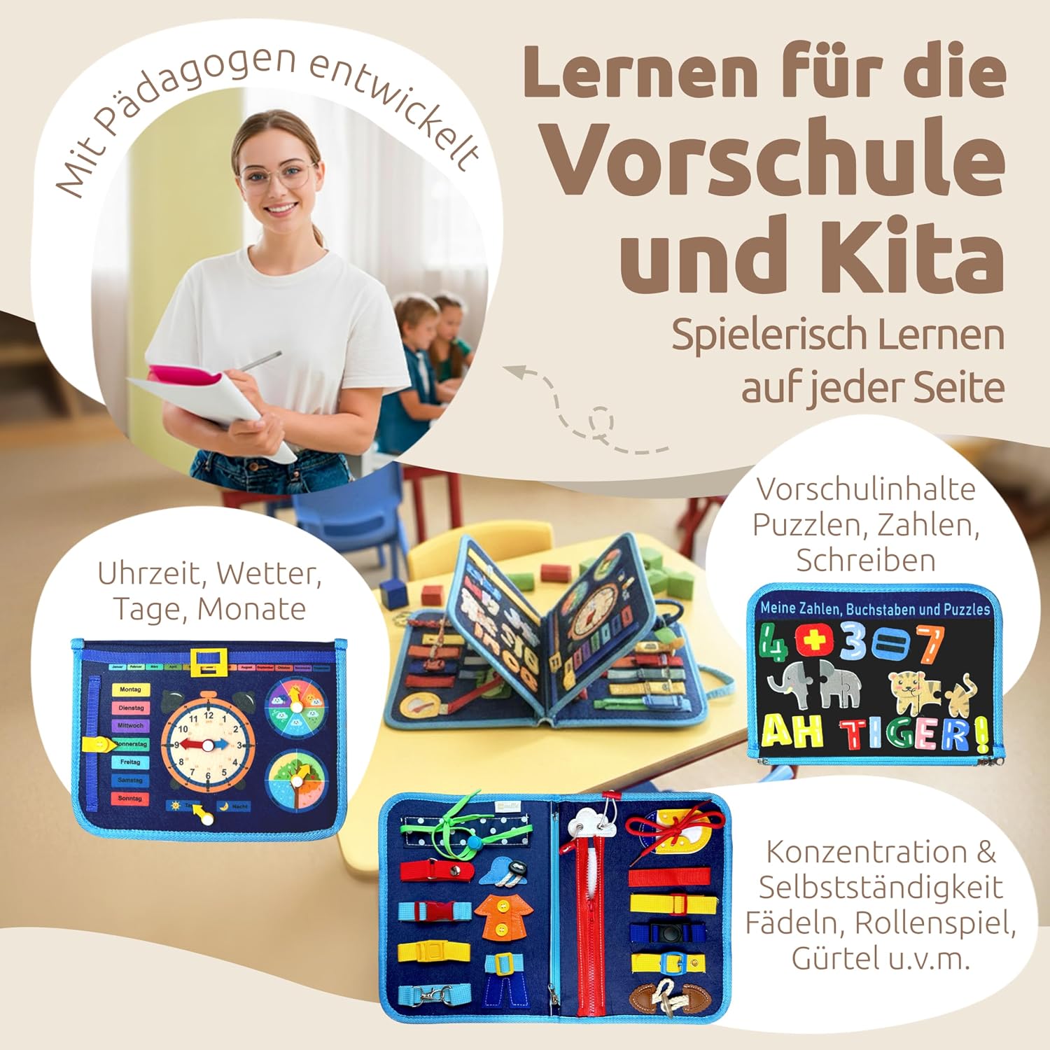 Mallie Busy Board Blau, Amazon-Bild 4 _
