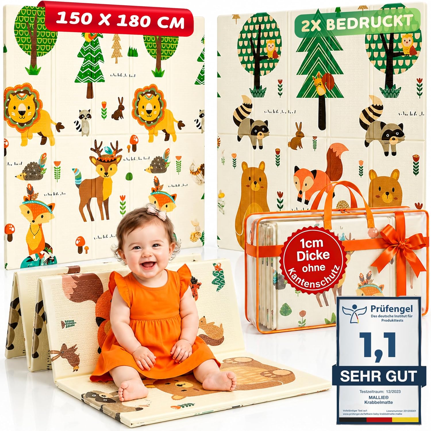Mallie Faltbare Krabbelmatte Sonnengarten180, Amazon-Bild 1 _#Sonnengarten180