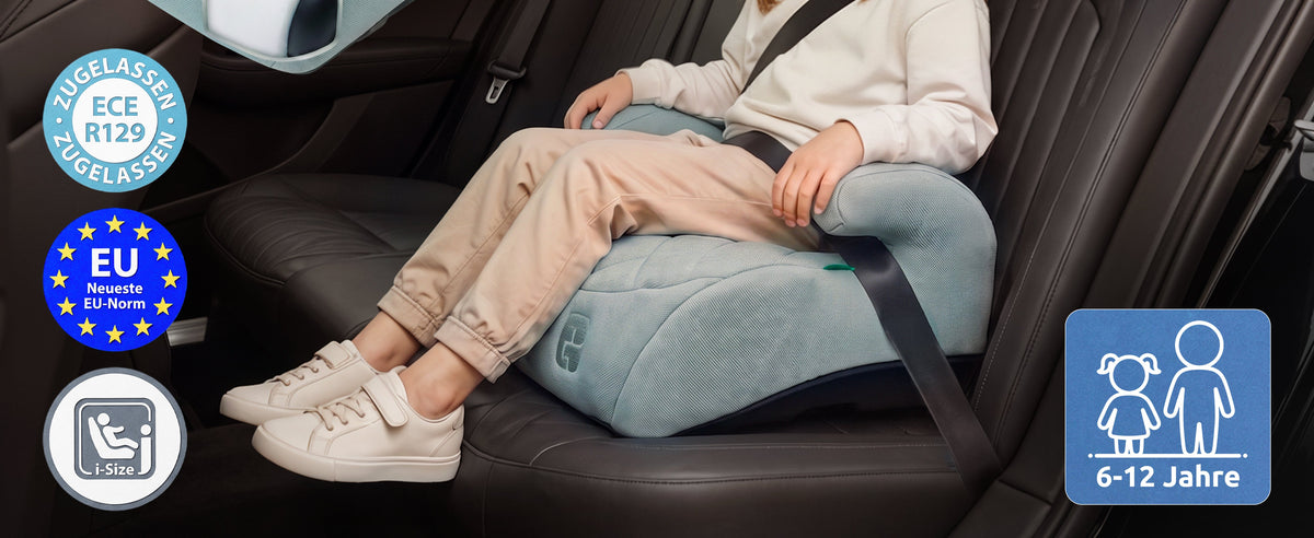 Mallie Booster Kindersitz ohne Isofix, Installation und Zulassung ECE R129 i-Size