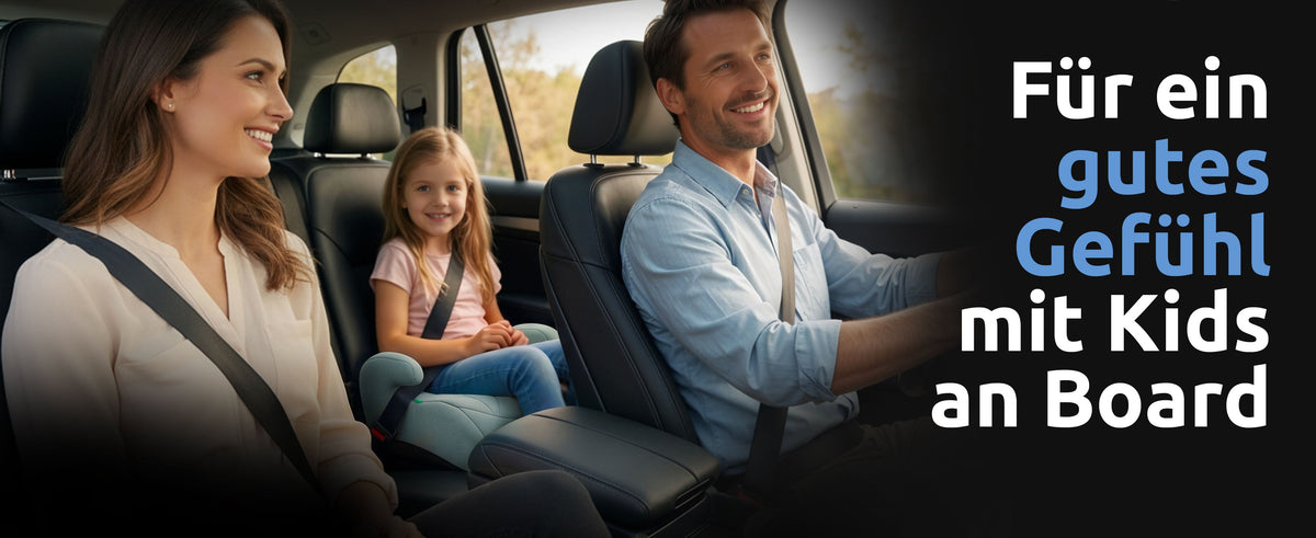 Mallie Booster Kindersitz ohne Isofix, Für ein gutes Gefühl mit Kindern an Bord