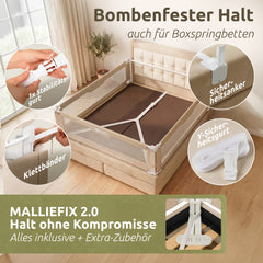 Bombenfester Halt auch für Boxspringbetten, MALLIEFIX 2.0