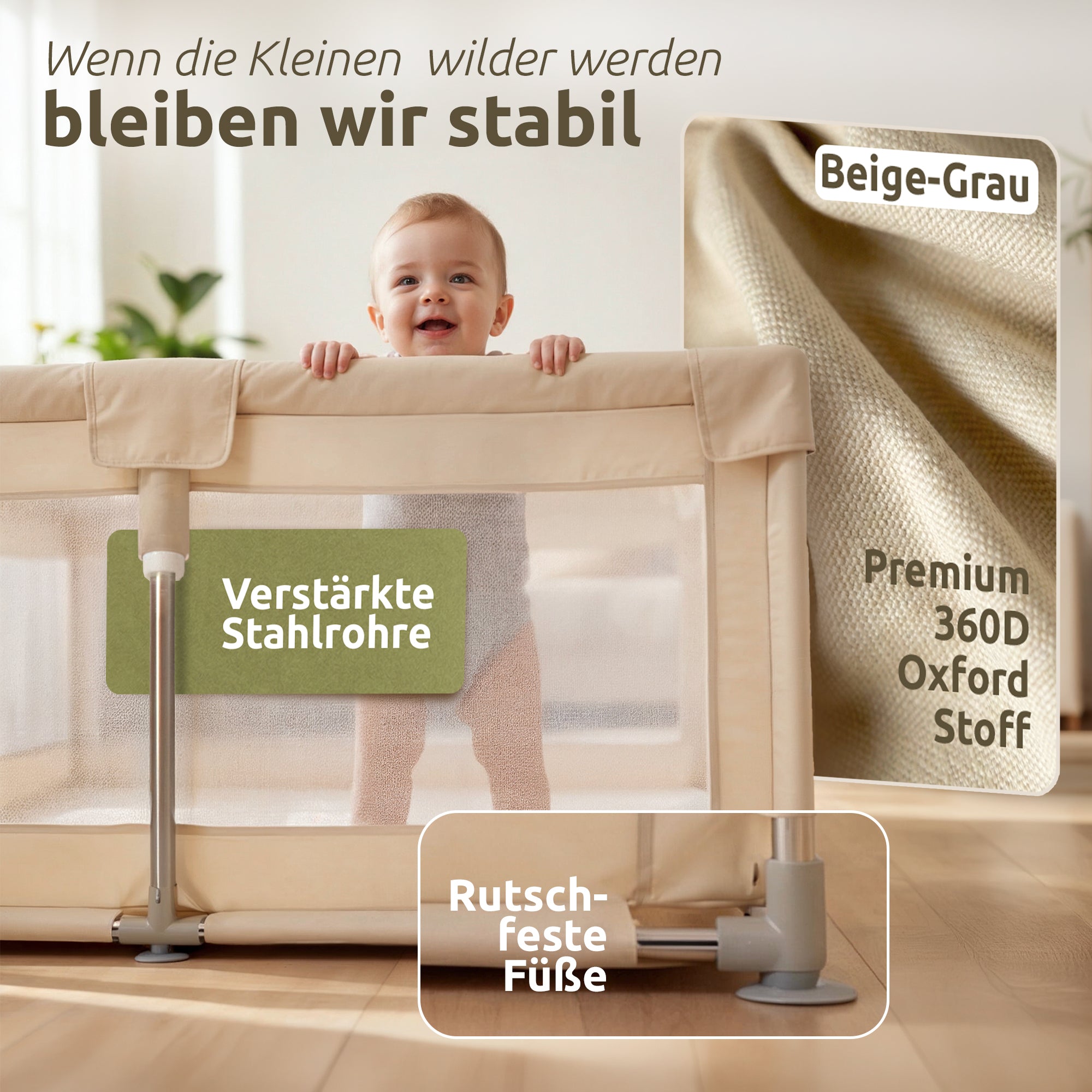 Mallie Laufstall im Familienalltag