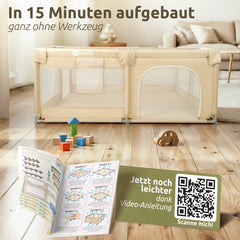 Mallie Laufstall mit Krabbelmatte, Größe L XL