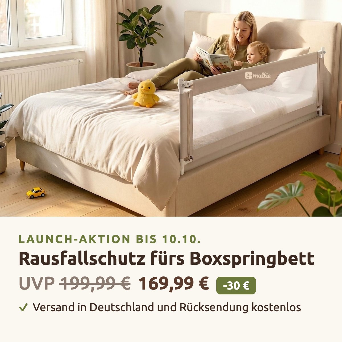 Bettgitter-Set Launch-Aktion bis 10.10.: UVP 199,99 € jetzt 169,99 €, Versand in Deutschland und Rücksendung kostenlos