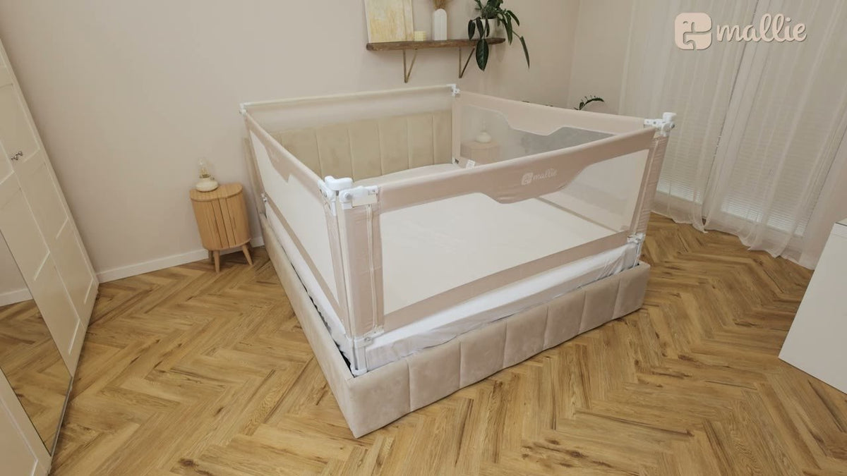 Mallie Bettgitter-Set fertig aufgebaut am Bett